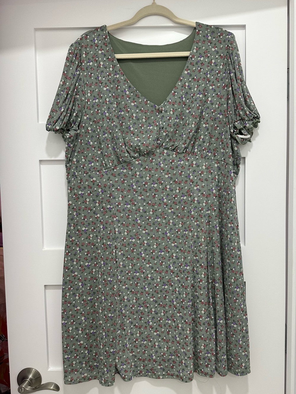 Floral green dress